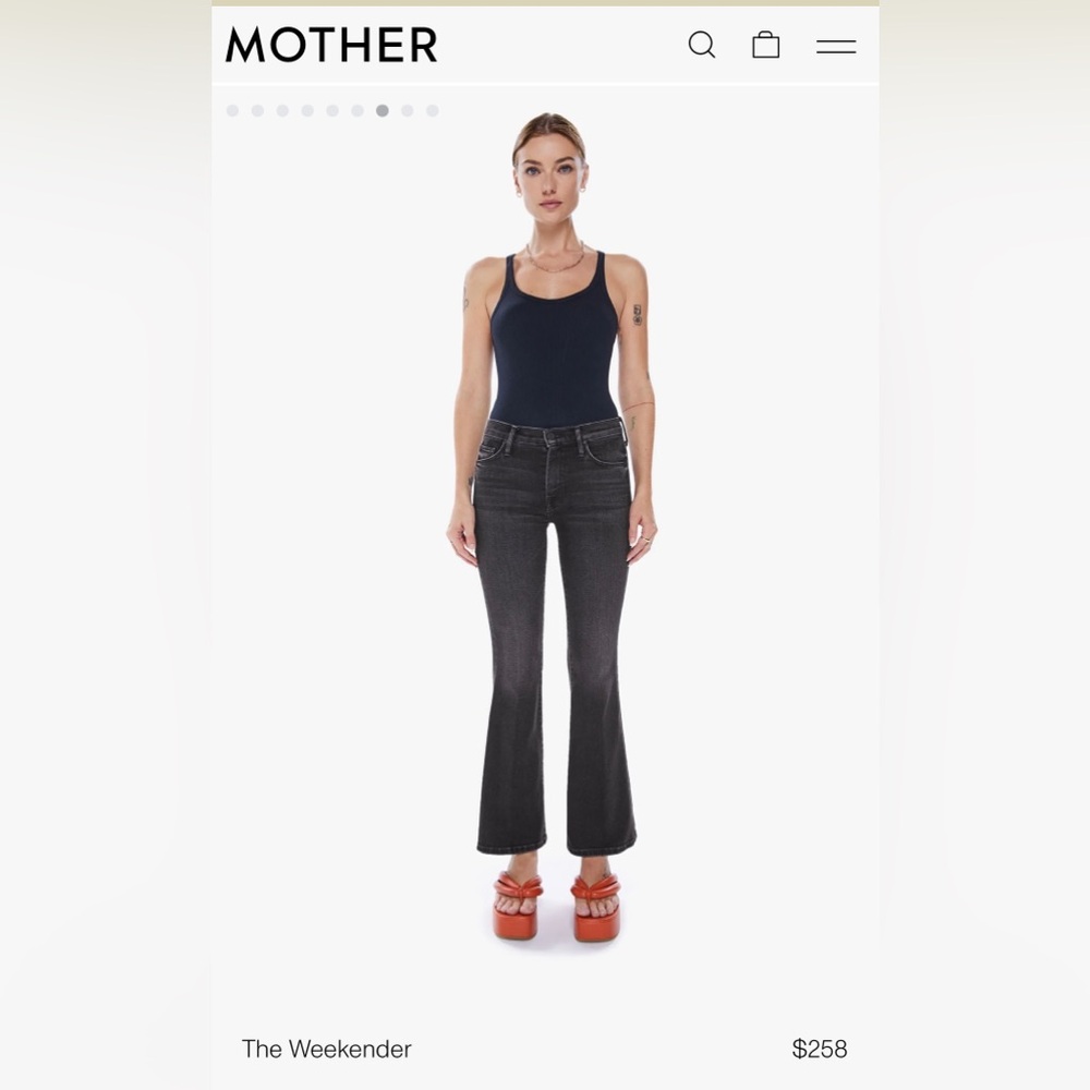 Mother denim "The Weekender" deep end size 27